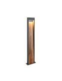 Poste LED Exterior Acabado Madera SALMON 11W 3000K IP44 | LeonLeds
