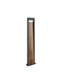 Poste LED Exterior Acabado Madera SALMON 11W 3000K IP44 | LeonLeds