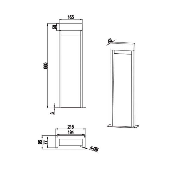 Balise d'extérieur LED finition effet bois SAUMON 11W 3000K IP44 | LéonLeds