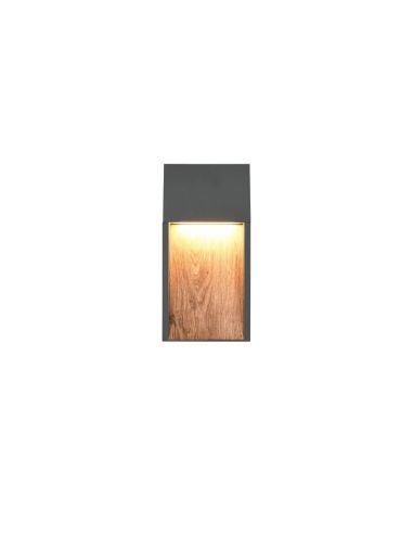 Aplique LED Exterior SALMON Acabado Efecto Madera 11W 3000K IP44 | LeonLeds