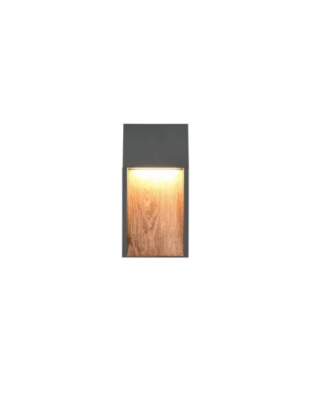 Aplique LED Exterior SALMON Acabado Efecto Madera 11W 3000K IP44 | LeonLeds