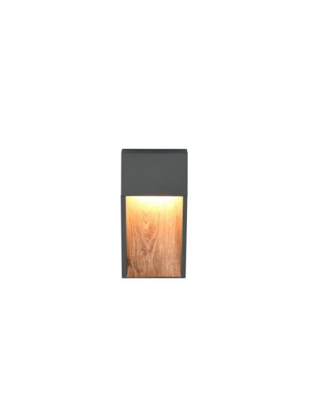 Aplique LED Exterior SALMON Acabado Efecto Madera 11W 3000K IP44 | LeonLeds