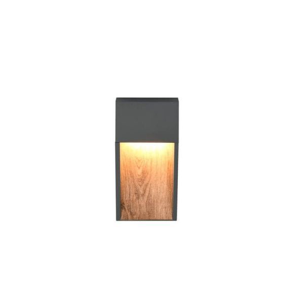 Aplique LED Exterior SALMON Acabado Efecto Madera 11W 3000K IP44 | LeonLeds