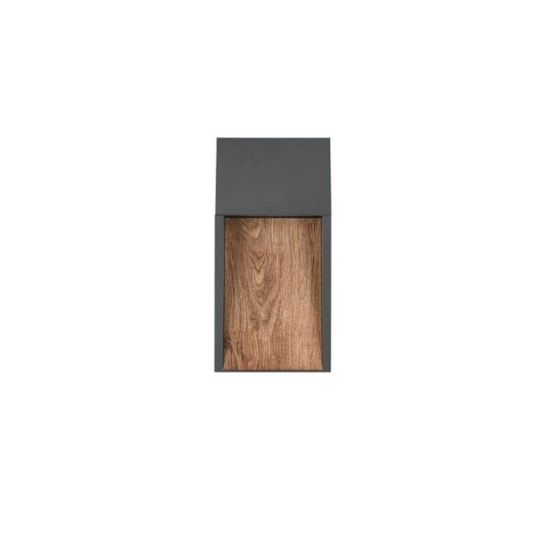 Aplique LED Exterior SALMON Acabado Efecto Madera 11W 3000K IP44 | LeonLeds