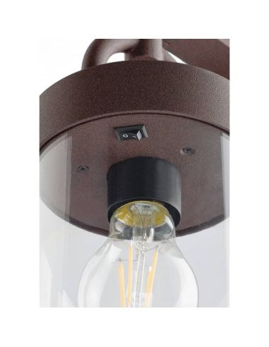 Poste Exterior SAMBESI Sensor Crepuscular Bombilla excl. 1xE27 max. 28W IP44 | LeonLeds
