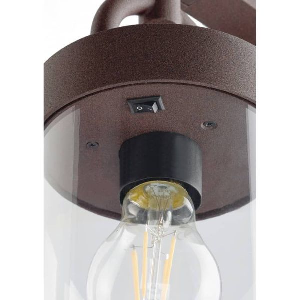Poteau extérieur SAMBESI Ampoule à capteur crépusculaire excl. 1xE27 max. 28W IP44 | LéonLeds