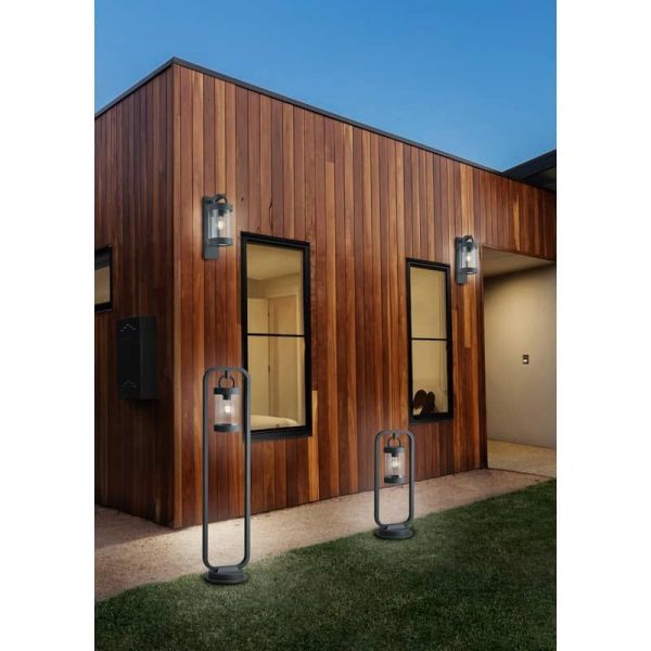 Poste Exterior SAMBESI Sensor Crepuscular Bombilla excl. 1xE27 max. 28W IP44 | LeonLeds