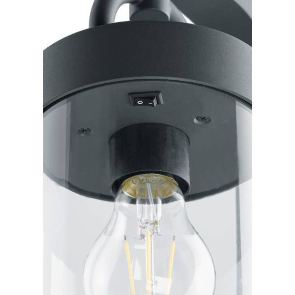 Poteau extérieur SAMBESI Ampoule à capteur crépusculaire excl. 1xE27 max. 28W IP44 | LéonLeds