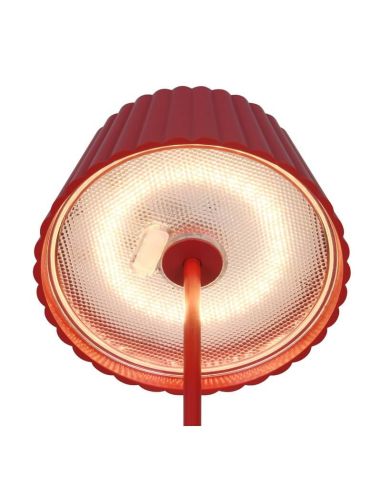 Lámpara de pie LED Regulable Sensor SUAREZ Altura 1,5W Luz Cálida 3000K Rojo | LeonLeds