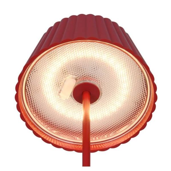 Lampadaire LED à intensité variable SUAREZ Hauteur du capteur 1,5W Lumière chaude 3000K Rouge | LéonLeds