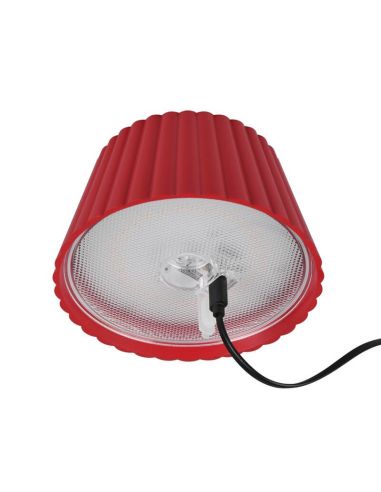 Lámpara de pie LED Regulable Sensor SUAREZ Altura 1,5W Luz Cálida 3000K Rojo | LeonLeds