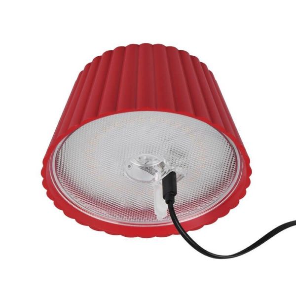 Candeeiro de pé LED regulável SUAREZ Sensor Altura 1.5W Luz quente 3000K Vermelho | LeonLeds