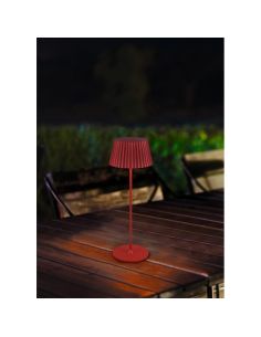 Lámpara de Sobremesa LED Base Carga SUAREZ Regulable con Sensor 1,5W 3000K IP44 Rojo | LeonLeds 2