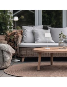 Lámpara LED de Sobremesa con Base Carga SUAREZ Regulable 1,5W 3000K IP44 Blanco | LeonLeds 2