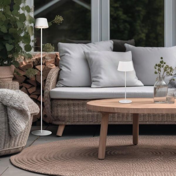 Lámpara LED de Sobremesa con Base Carga SUAREZ Regulable 1,5W 3000K IP44 Blanco | LeonLeds