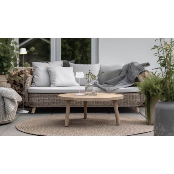 Candeeiro de Mesa LED com Base de Carregamento SUAREZ Regulável 1.5W 3000K IP44 Branco | LeonLeds