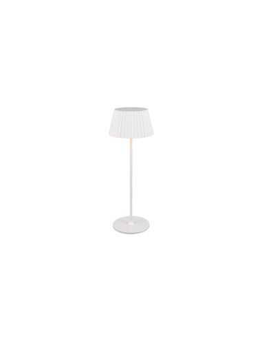 Lampe de Table LED avec Base de Charge SUAREZ Dimmable 1,5W 3000K IP44 Blanc | LéonLeds