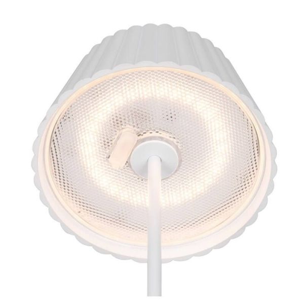 Candeeiro de Mesa LED com Base de Carregamento SUAREZ Regulável 1.5W 3000K IP44 Branco | LeonLeds
