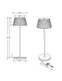 Lámpara de Sobremesa LED con Base para Carga SUAREZ Regulable 1,5W 3000K IP44 Negro | LeonLeds