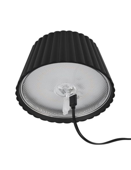 Lámpara de Sobremesa LED con Base para Carga SUAREZ Regulable 1,5W 3000K IP44 Negro | LeonLeds