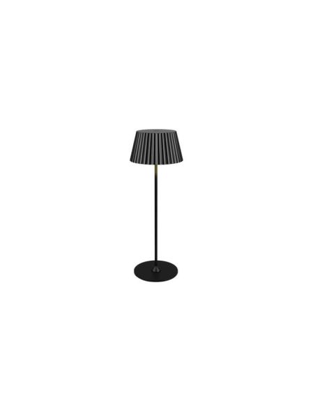 SUAREZ Lampe de Table LED avec Base de Charge Gradable 1,5W 3000K IP44 Noir | LéonLeds