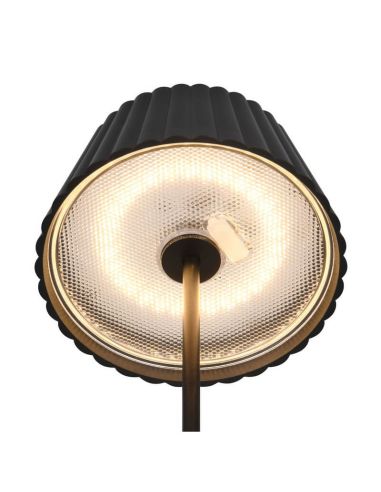 Lámpara de Sobremesa LED con Base para Carga SUAREZ Regulable 1,5W 3000K IP44 Negro | LeonLeds