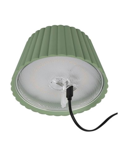 Lámpara LED de Sobremesa SUAREZ Regulable Sensor 1,5W 3000K IP44 Verde | LeonLeds