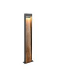 Poste LED Exterior Acabado Madera SALMON 11W 3000K IP44 | LeonLeds