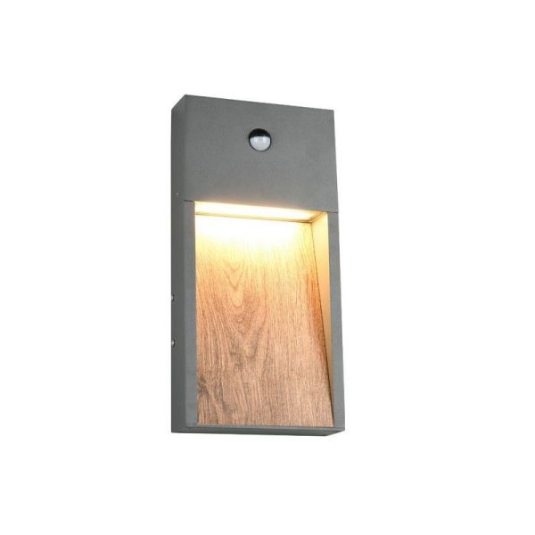 Aplique LED Exterior SALMON Con Sensor de Movimiento 11W 3000K IP44 | LeonLeds
