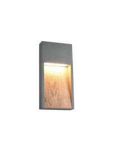 SALMON Aplique LED para exterior com efeito madeira 11W 3000K IP44 | LeonLeds