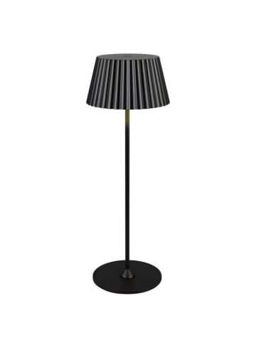 Lámpara de Sobremesa LED con Base para Carga SUAREZ Regulable 1,5W 3000K IP44 Negro | LeonLeds