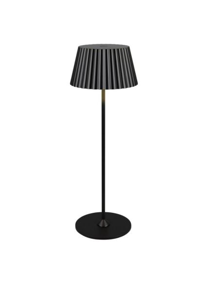 Candeeiro de mesa LED SUAREZ com base de carregamento regulável 1,5W 3000K IP44 preto | LeonLeds