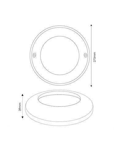 Cadre à surface ronde blanche pour ampoule Par56 Next Series | LéonLeds
