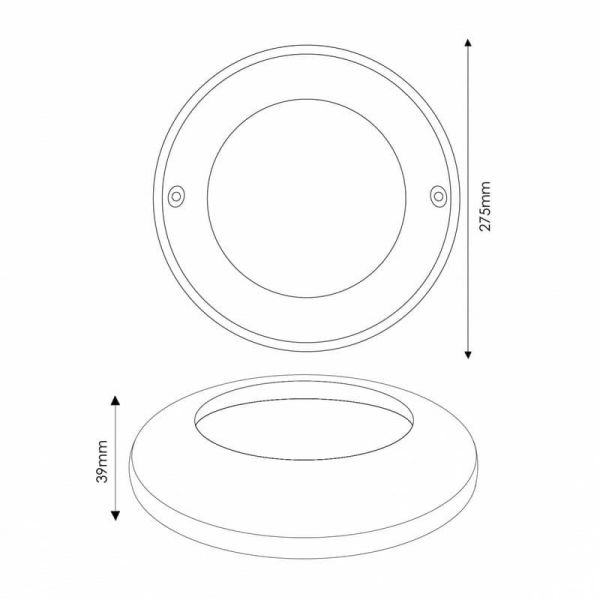 Cadre à surface ronde blanche pour ampoule Par56 Next Series | LéonLeds