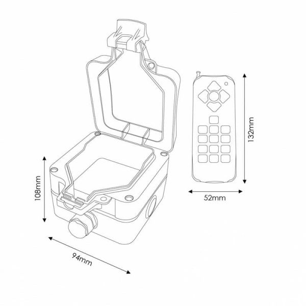 Caja de Contro RGB+RGBW de Dos Cables para Bombilla de Piscina + Mando | LeonLeds