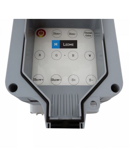 Caixa de controle RGB + RGBW de dois fios para lâmpada de piscina + controle remoto | LeonLeds