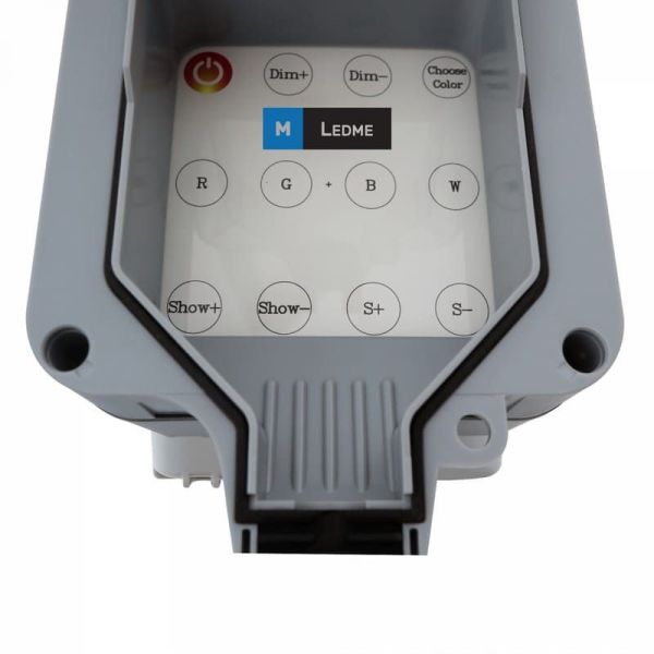 Caixa de controle RGB + RGBW de dois fios para lâmpada de piscina + controle remoto | LeonLeds