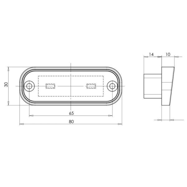 Luz de matricula LED Homologada 982 Ultra Delgada| LeonLeds.com