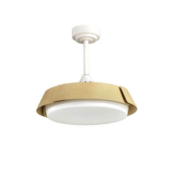 Ventilador LED Branco BATAN com Lâminas de Madeira 35W 3200lm CCT Smart