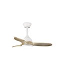 Ventilador LED BETA 20W 1900Lm CCT Dim blanco con aspas madera
