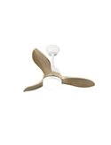 Ventilateur LED blanc BETA 20W 1900Lm CCT Dim avec pales en bois