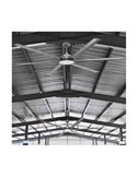 Ventilador de techo industrial LED BIGBEN 180cm 20W 2000Lm. CCT Dim