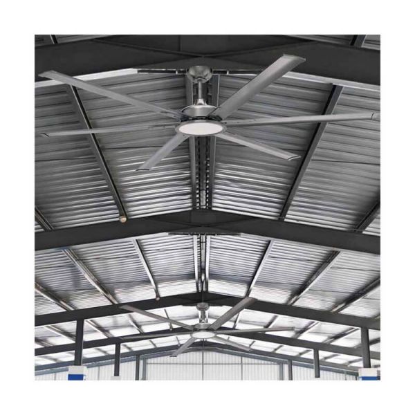 Ventilador de techo industrial LED BIGBEN 180cm 20W 2000Lm. CCT Dim