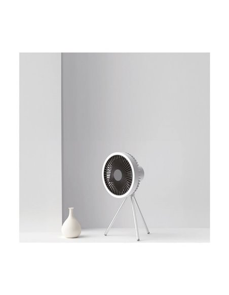 BRISE Ventilateur portable rechargeable LED sans câbles 5,5W pour table ou plafond avec crochet