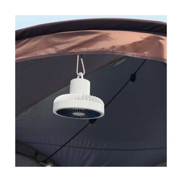 Ventilador portátil recargable LED BRISE sin cables 5.5W para mesa o para techo con gancho