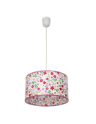 Lámpara Infantil de Techo Colgante Suspensión Serie Bosque Flores de colores 30Cm de diametro Regulable en altura | LeonLeds