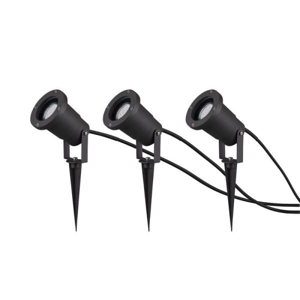 Pacote de 3 focos LED para exterior Pincho UBANGI | LeonLeds