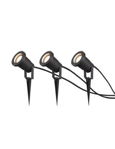 Pack 3 Focos LED Exterior Pincho UBANGI| LeonLeds