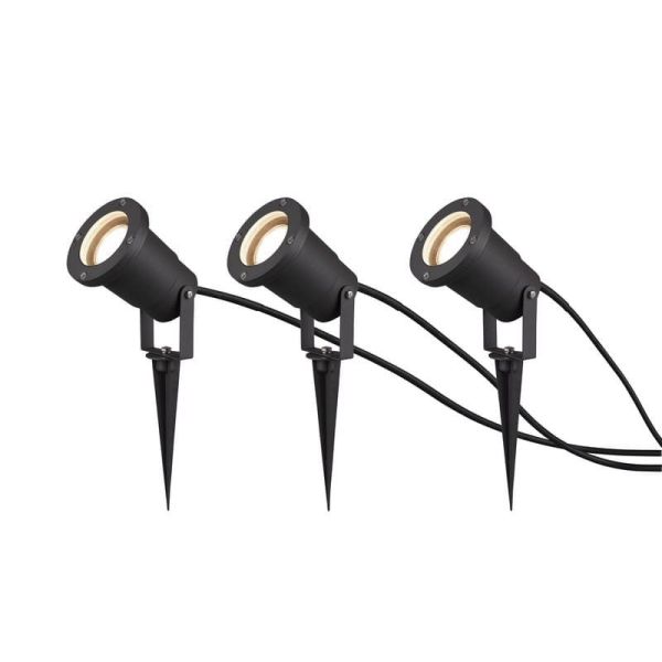 Pacote de 3 focos LED para exterior Pincho UBANGI | LeonLeds