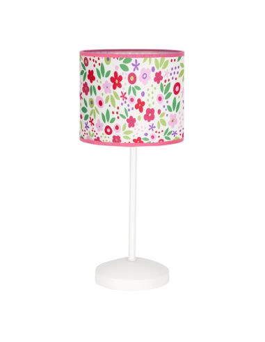 Lámpara de Sobremesa Infantil mesa de noche mesita bosque flores de colores | LeonLeds